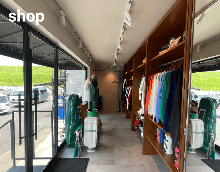 shopの文字入りショップ用コンテナ内装画像