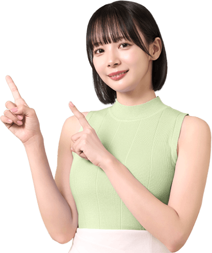 お問い合わせを案内する女性